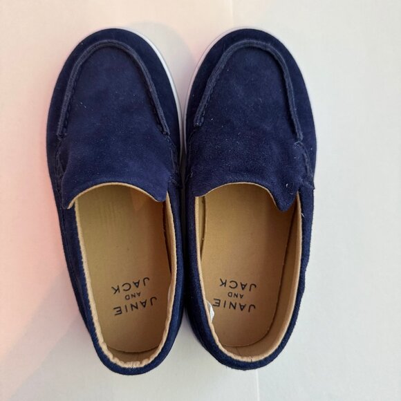 Janie and Jack Suede Blue Suede Slip-on Sneaker Size 10 NWT - Picture 1 of 4